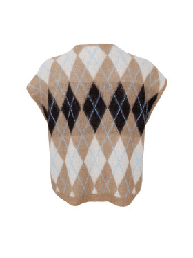 Black Colour - BCAlvina Knit Vest Latte