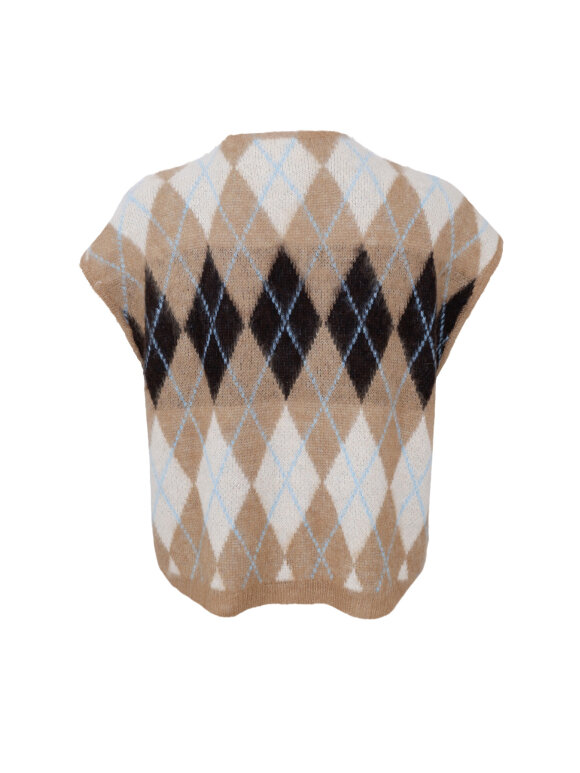 Black Colour - BCAlvina Knit Vest Latte