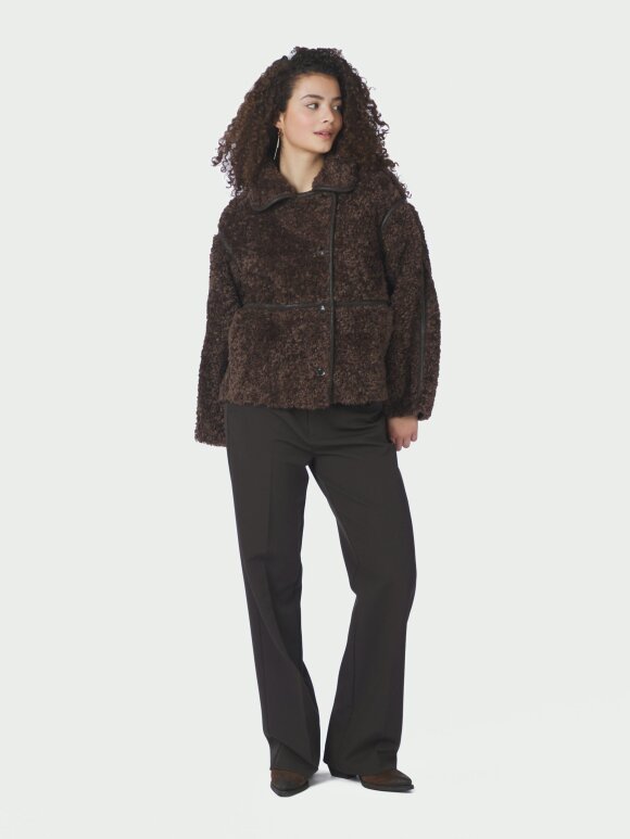 Neo Noir - Castor Faux Fur Jacket Brown