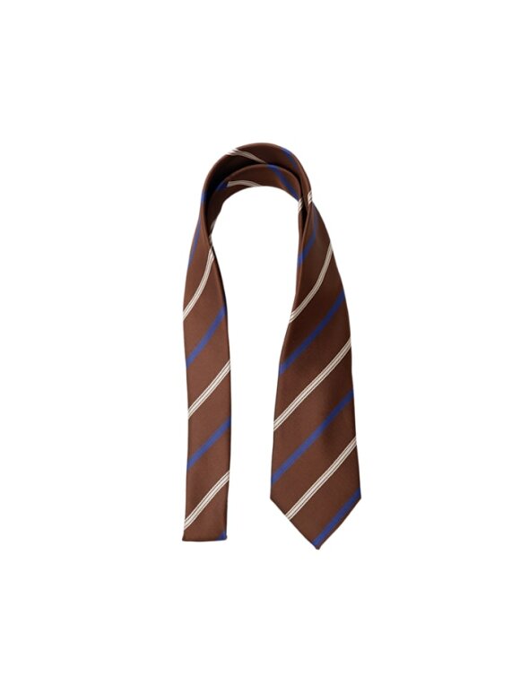 Black Colour - BCLulu Tie Brown blue stripe