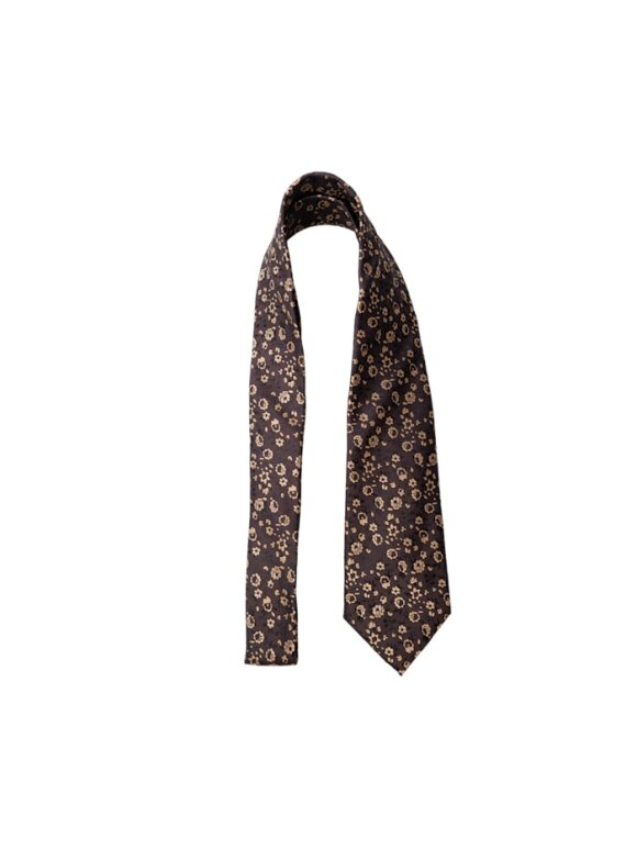 Black Colour - BCLulu Tie Brown Flower