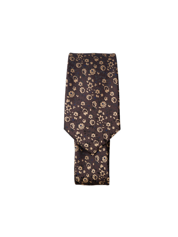 Black Colour - BCLulu Tie Brown Flower