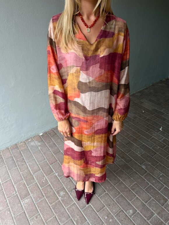 Black Colour - BCZella Sheer Dress Burnt Wine
