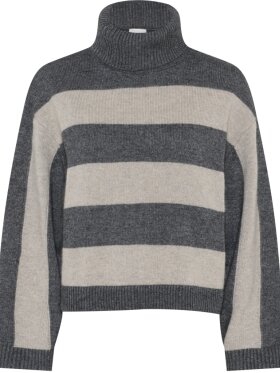 La Rouge - Julie Striped knit grey sand