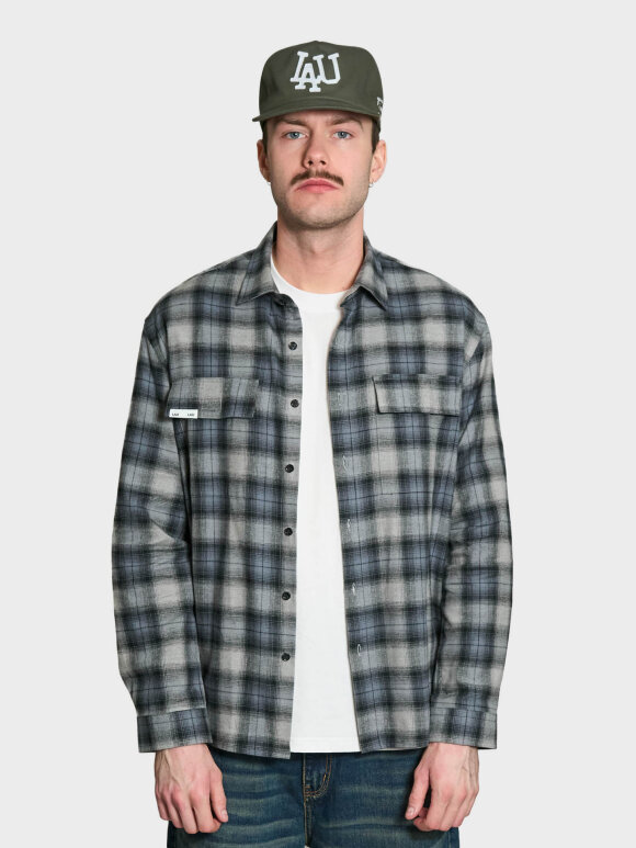 LAU--LAU - PATCH FLANNEL SHIRT