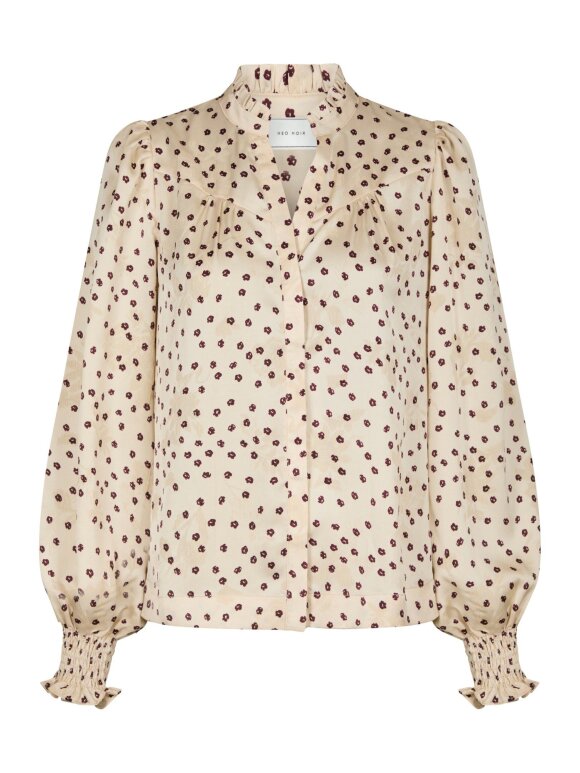 Neo Noir - Astride Flower Jacquard Blouse