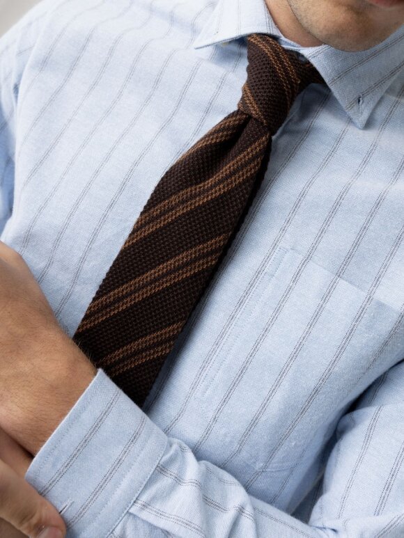 Mos Mosh Gallery - MMGMaze Stripe Knit Tie