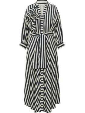 Gossia - PiperGO Dress Navy Creme Strib Gossia - PiperGO Dress Navy Creme Strib