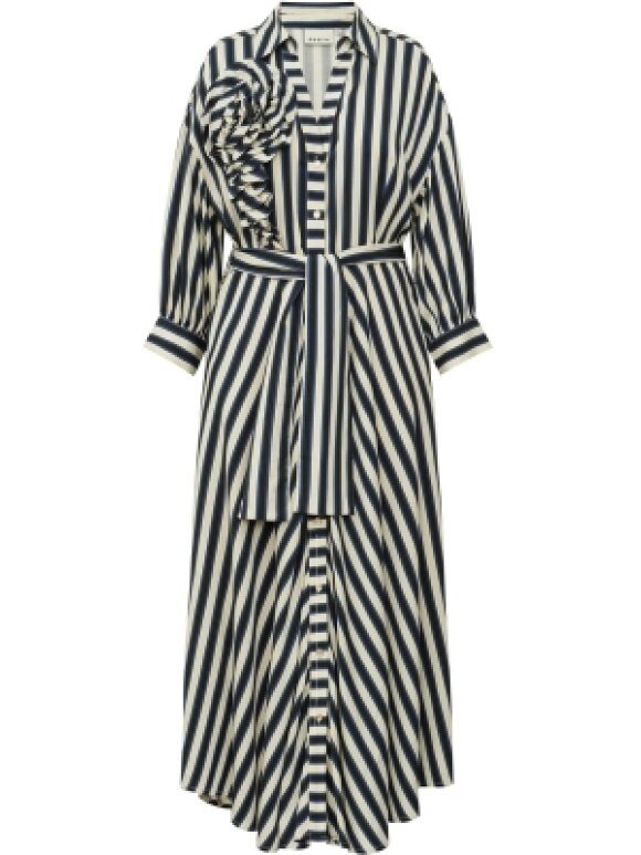 Gossia - PiperGO Dress Navy Creme Strib