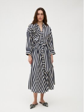 Gossia - PiperGO Dress Navy Creme Strib Gossia - PiperGO Dress Navy Creme Strib