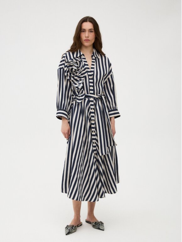 Gossia - PiperGO Dress Navy Creme Strib