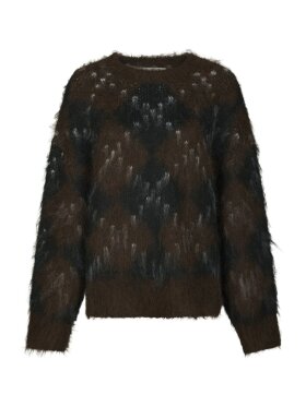 Neo Noir - Roeme check Fluffy blouse Neo Noir - Roeme check Fluffy blouse