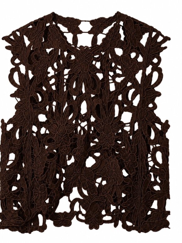 tim&simonsen - Gudrun Lace Top Dark Brown