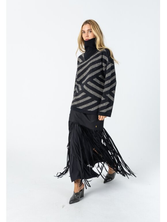 Coster Copenhagen - Fringe Skirt Black