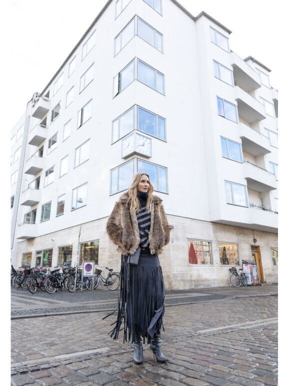 Coster Copenhagen - Fringe Skirt Black