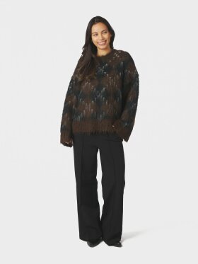 Neo Noir - Roeme check Fluffy blouse Neo Noir - Roeme check Fluffy blouse