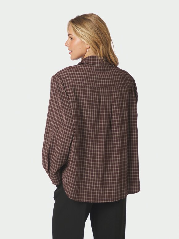 Neo Noir - Anella Check Shirt Chocolate
