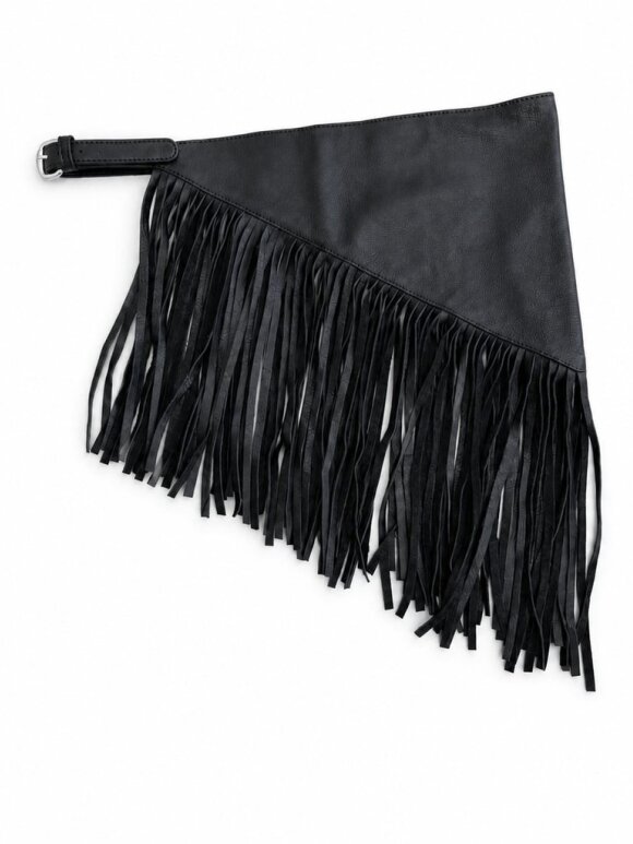 tim&simonsen - Riley Fringe Belt Black gold