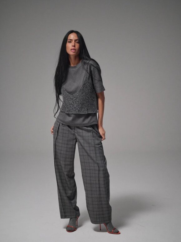 HEYANNO - MMHVenetia knit top Silver