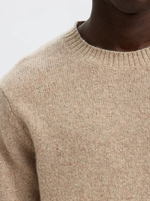 Selected - SLMneil LS Knit Neps Crew Neck