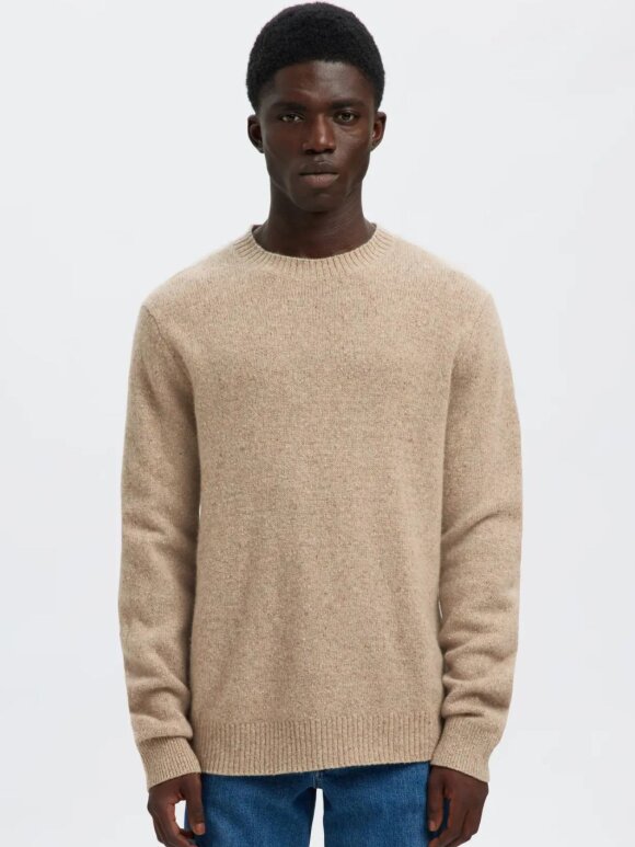 Selected - SLMneil LS Knit Neps Crew Neck