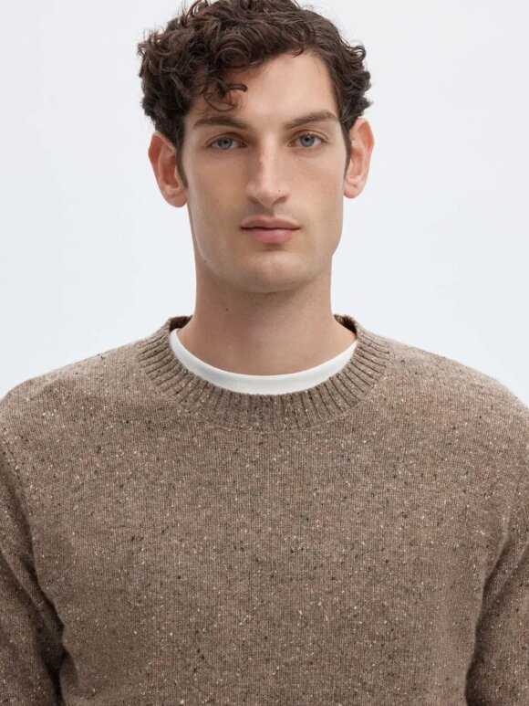 Selected - SLMneil LS Knit Neps Crew Neck