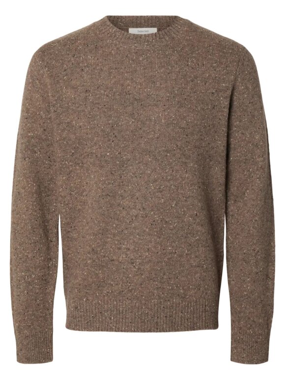 Selected - SLMneil LS Knit Neps Crew Neck