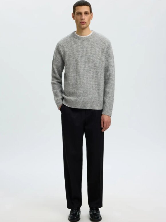 Selected - SLMRai LS Knit Waffle CrewNeck