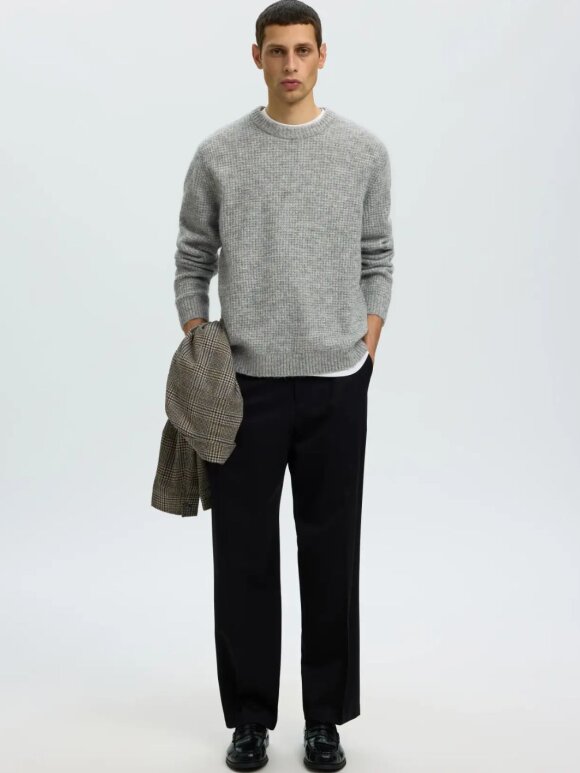 Selected - SLMRai LS Knit Waffle CrewNeck