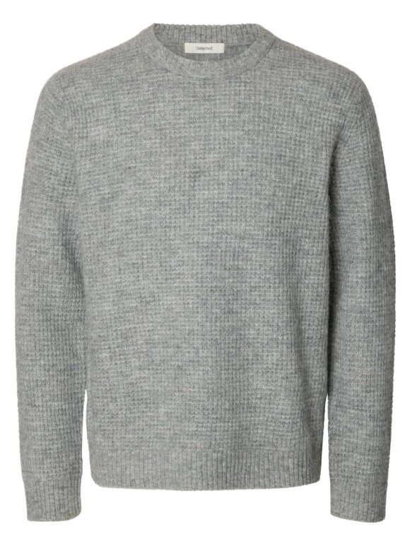 Selected - SLMRai LS Knit Waffle CrewNeck