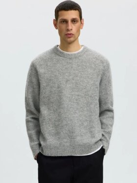 Selected - SLMRai LS Knit Waffle CrewNeck