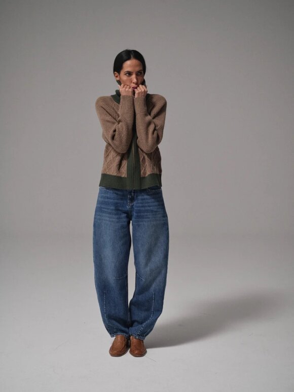 HEYANNO - MMHRoll Melange Knit Brown