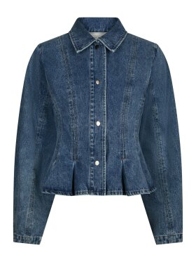 Neo Noir - Rivora Denim Peplum Jacket