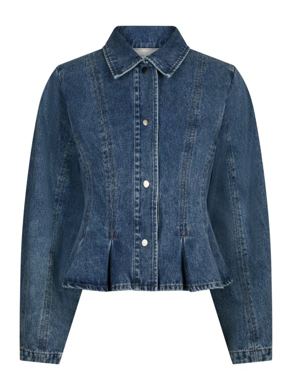 Neo Noir - Rivora Denim Peplum Jacket