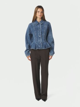 Neo Noir - Rivora Denim Peplum Jacket