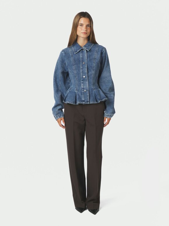 Neo Noir - Rivora Denim Peplum Jacket