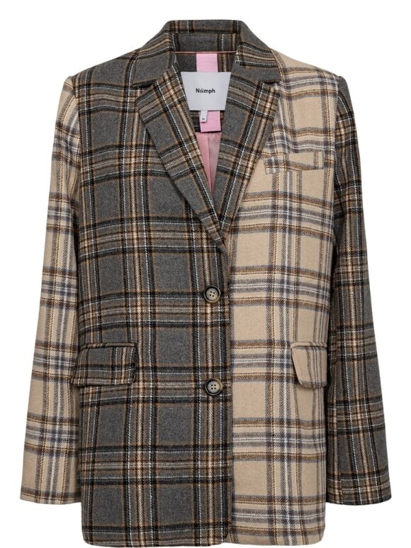 Numph - NUAvey Check Blazer Medium Gre
