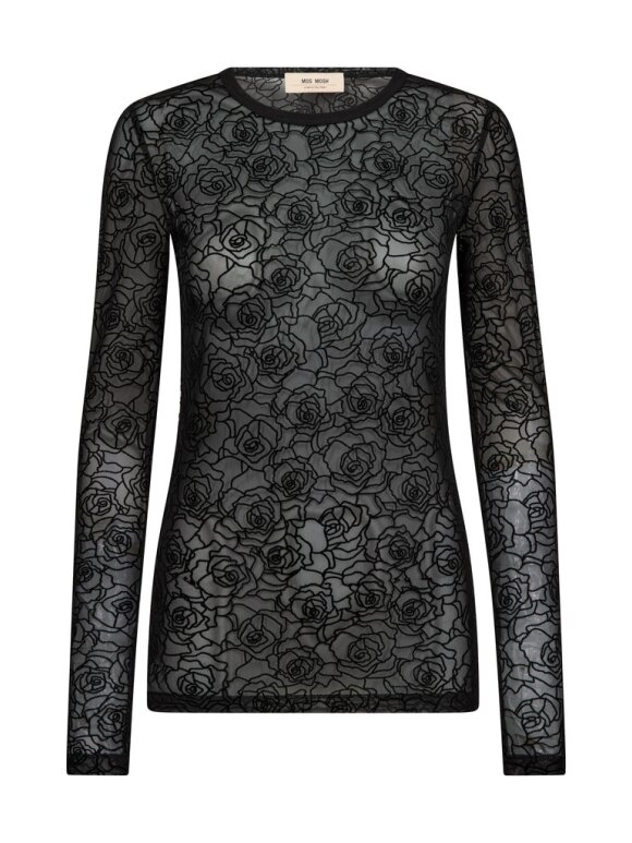 Mos Mosh - MMRose Mesh Blouse Black