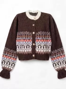 Lecoco - Imma Cardigan Brown Lecoco - Imma Cardigan Brown