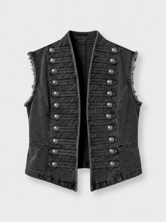 tim&simonsen - Michaela vest Black stone wash