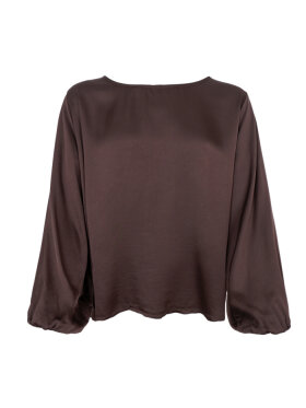 Black Colour - BCMabel LS Blouse Coffee