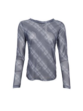 Black Colour - BCKAmma Mesh Blouse Grey Tarta