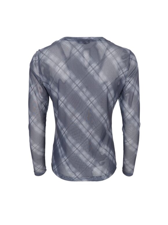 Black Colour - BCKAmma Mesh Blouse Grey Tarta