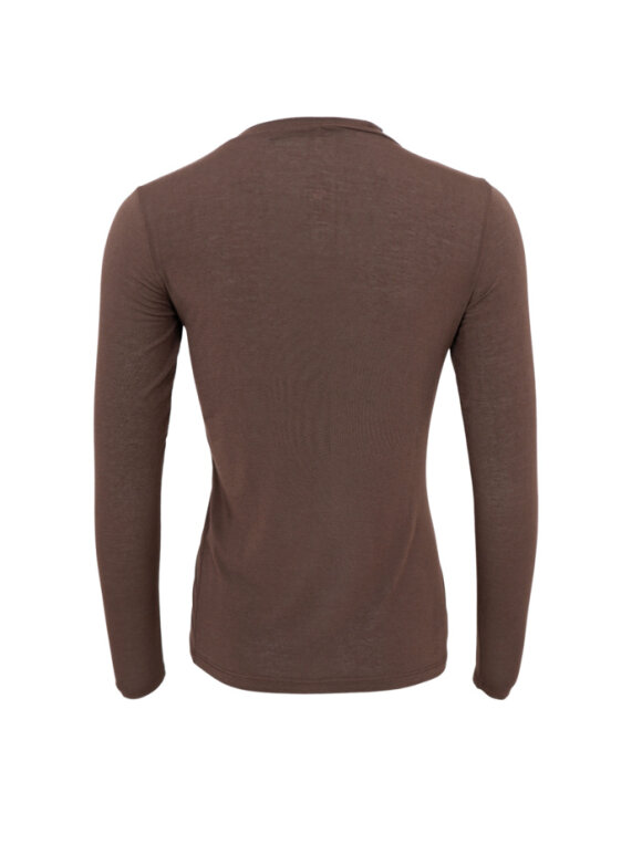 Black Colour - BCAlba LS Tee Coffe Solid
