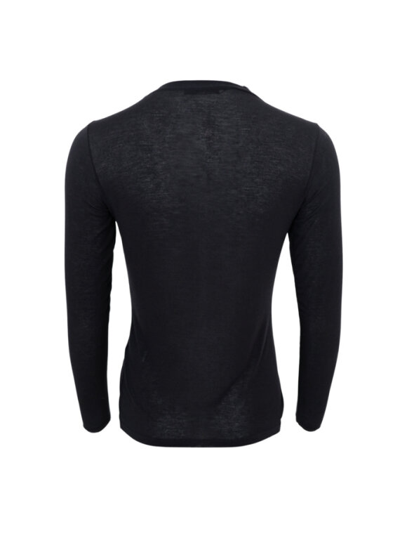 Black Colour - BCAlba LS Tee Black Solid