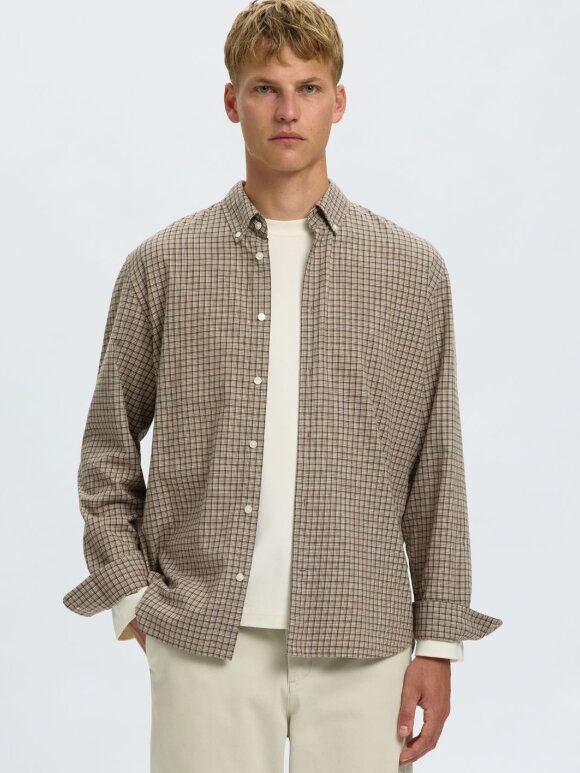 Selected - SLMRegcole Jay Melange LSShirt