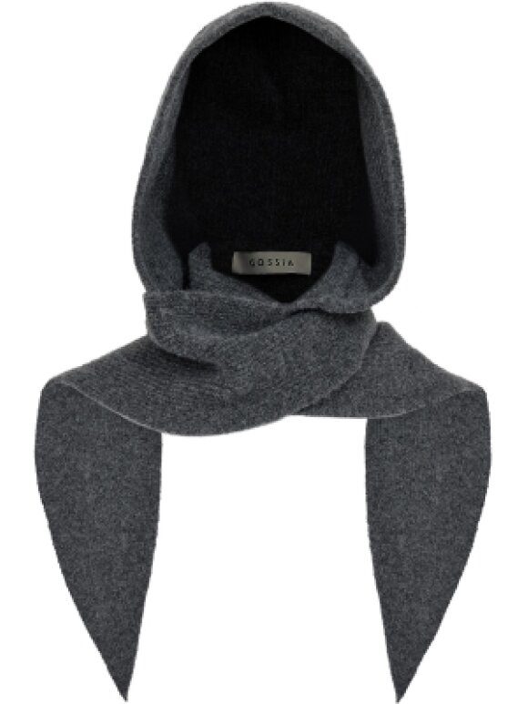 Gossia - EtteGO Scarf Hoodie Dark Grey