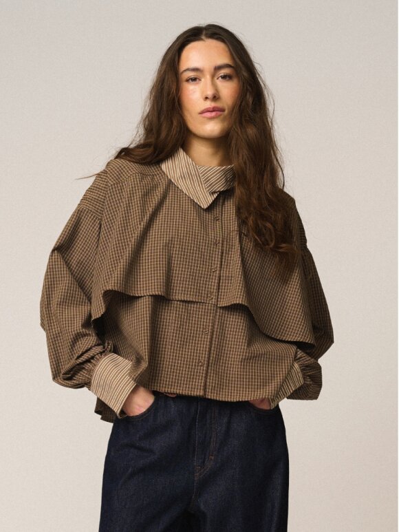 Gossia - ChalineGO Shirt Brown Cheks