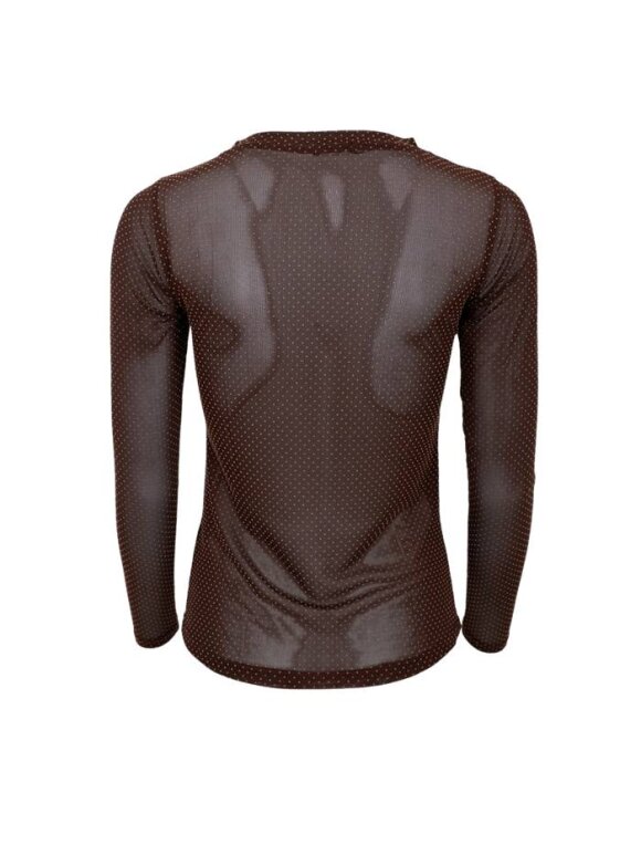 Black Colour - BCJessie Mesh Blouse Coffee