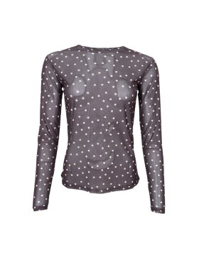 Black Colour - BCAnnie Mesh Blouse Coffee Dot Black Colour - BCAnnie Mesh Blouse Coffee Dot